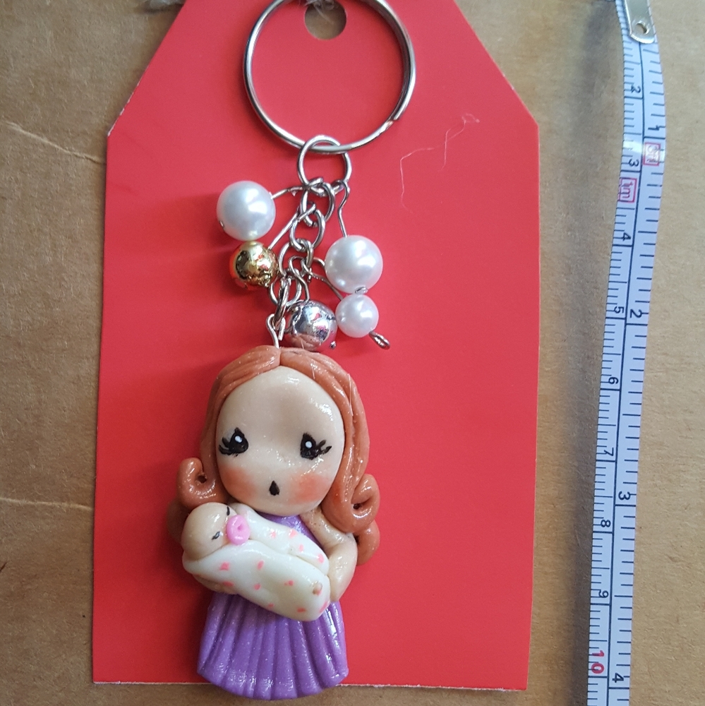 cold porcelain keychain